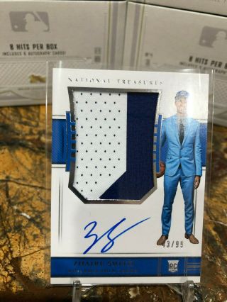 2018 2019 Panini National Treasures Zhaire Smith Rookie Patch Autograph 43/99 Rc
