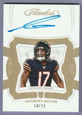 2018 Flawless Anthony Miller Rc Auto Ed 14/15 Autograph Rookie Bears