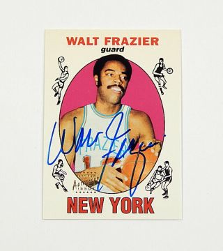1996 Topps Stars Reprint Walt Frazier On Card Autograph Auto Certified