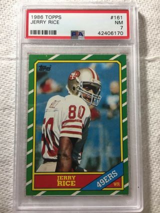 1986 Topps Jerry Rice Rookie 161 Psa 7