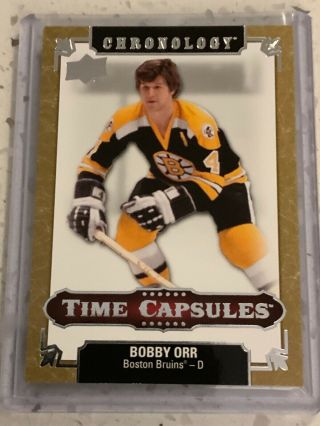 2018 - 19 Ud Chronology Bobby Orr Time Capsules ’d /25 Gold Rare Rip Card