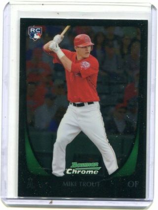 2011 Bowman Chrome Mike Trout Rc Rookie 175 (centered) Angels
