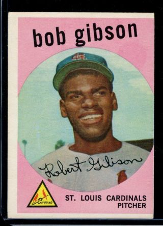 1959 Topps Bob Gibson Rookie Rc Cardinals 514 Ex