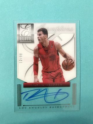 2012 - 13 Panini Elite Blake Griffin Clippers On Card Auto 98/99