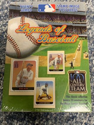 Legends Of Baseball 20 Jumbo Stamp Image Postcards All Century Team