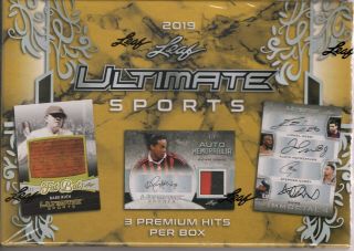 2019 Leaf Ultimate Sports Factory Hobby Box 3 Premium Hits