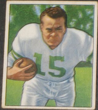 1950 Bowman Steve Van Buren Football Card 23 Philadelphia Eagles Vintage