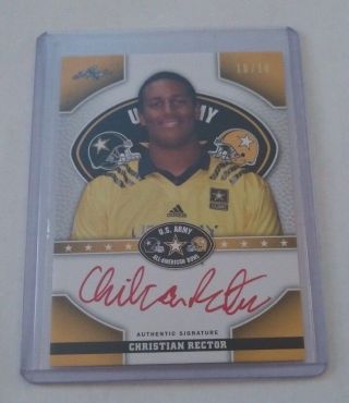 Christian Rector - 2015 Leaf Army - Rookie Autograph - Red Ink - 10/10 -