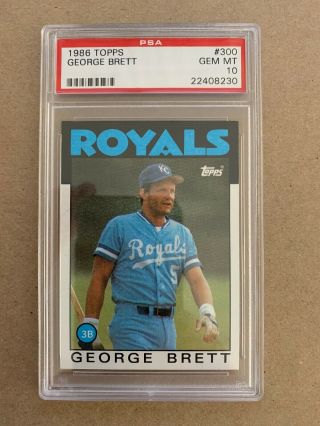 George Brett 1986 Topps 300 Psa 10 Gem Kansas City Royals