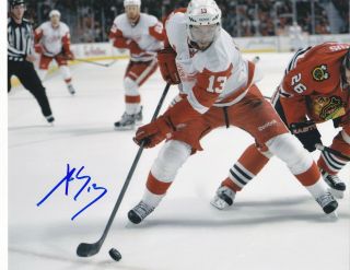 Pavel Datsyuk Signed Autograph Detroit Red Wings 8x10 Photo Proof