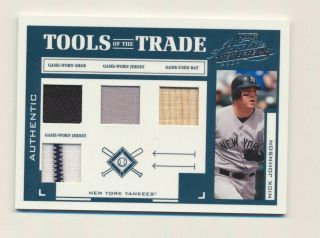 2004 Absolute Memorabilia Tools Of The Trade Yankees Nick Johnson /50 Jersey