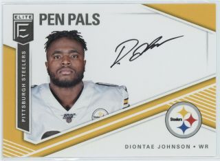 Diontae Johnson 2019 Donruss Elite Rookie Pen Pals Auto Steelers Autograph Rc