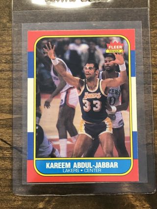 1986 - 87 Fleer Basketball 1 Kareem Abdul - Jabbar - Ex,  /nrmt -