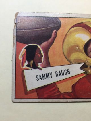1952 Bowman Small Football 30 Sammy Baugh