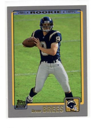 2001 Topps 328 Drew Brees San Diego Chargers Rc Rookie