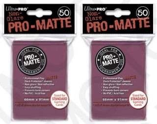 100 2pk Ultra Pro Pro - Matte Deck Protector Card Sleeves Mtg Standard Blackberry