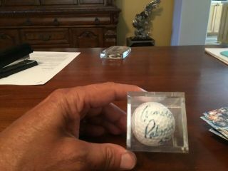 Arnold Palmer Autographed Prostaff Golf Ball With In Cube