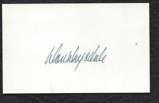 Don Drysdale Signed 3x5 Hof D 1993 Psa/dna