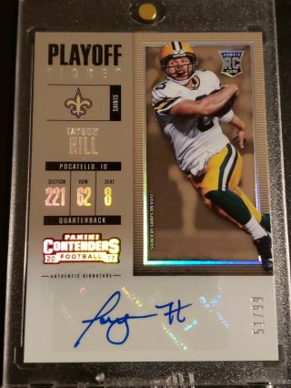 Taysom Hill Contenders Rookie Auto 51/99