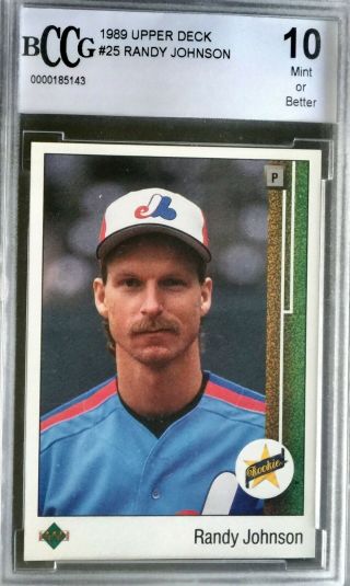 1989 Upper Deck Randy Johnson Rookie Montreal Expos 25 Bccg 10,