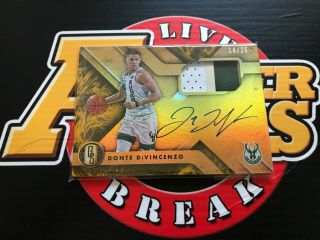 2018 - 19 Chronicles Donte Divincenzo Gold Standard Rookie Patch Auto 14/25 Rpa