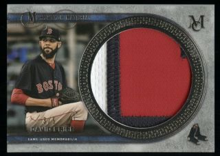David Price Red Sox 2019 Topps Museum Dual Momentous Materials Jumbo Patch 3/5