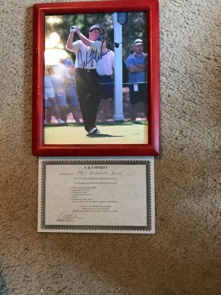 Phil Mickelson Autograph 8x10 W/coa Framed 3
