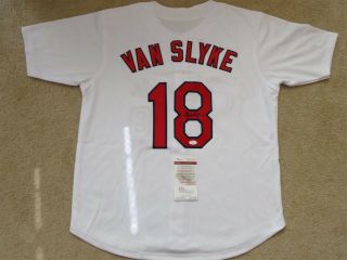 Andy Van Slyke Signed Auto St Louis Cardinals White Jersey Jsa Autographed
