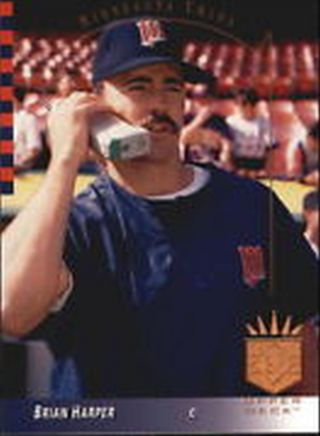 1993 Upper Deck Sp 246 Brian Harper Holding Giant Cell Phone Nm - Mt