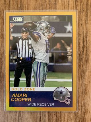 Amari Cooper 2019 Score Gold Zone 43/50 Dallas Cowboys