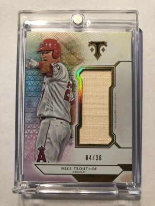 2018 Topps Triple Threads Mike Trout Bat Relic /36 Angels
