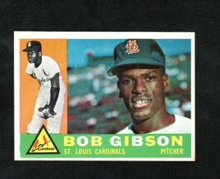 Bob Gibson 1960 Topps Card 73 St Louis Cardinals Ex - Mt 04