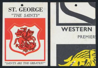 St George 1968 Scanlens Rugby League Team Crest Card