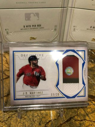 2019 Topps Definitive J.  D.  Martinez Jumbo Relic Game Patch 17/20 Red Sox