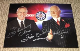 Don Cherry - Signed 5x7 Photo Card Autographed To Chris Hockey Night In Canada