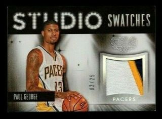 Paul George 2015 - 16 Panini Gala Studio Swatches Patch D/25 Pacers Okc Clippers