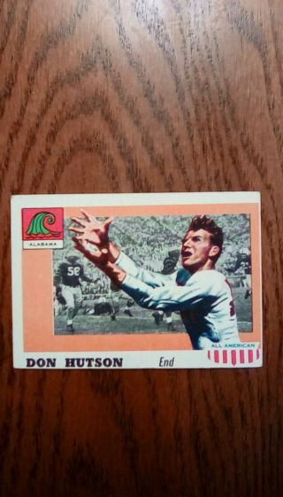 1955 TOPPS ALL AMERICAN 97 DON HUTSON ALABAMA,  ROOKIE Card,  VG, . 3