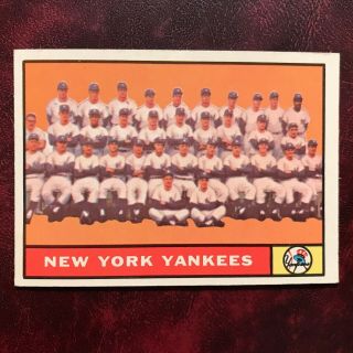 1961 Topps Set York Yankees Team Photo Card 228 - Nr -