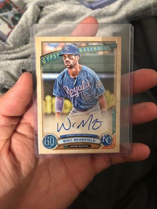 2019 Topps Gypsy Queen Whit Merrifield On Card Autograph Auto Gqa - Wm Kc Royals