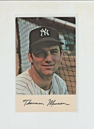 1971 N Y Yankee Clinic Schedule Postcard Dexter Press Thurman Munson
