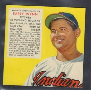1954 Early Wynn Cleveland Indians Red Man Tobacco Cut Baseball Card 030819dbt