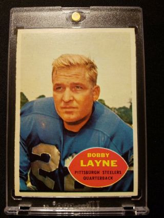 1960 Topps Bobby Layne Pittsburgh Steelers 93 Nfl Rare