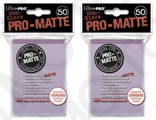 100 2pk Ultra Pro Pro - Matte Deck Protector Card Sleeves Magic Standard Lilac