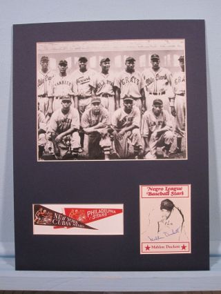 Negro League Baseball 1940 Rookie Of The Year - Mahlon Duckett & His Autograph