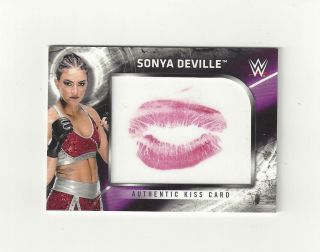2018 Topps Wwe Sonya Deville Authentic Kiss Card 1/99