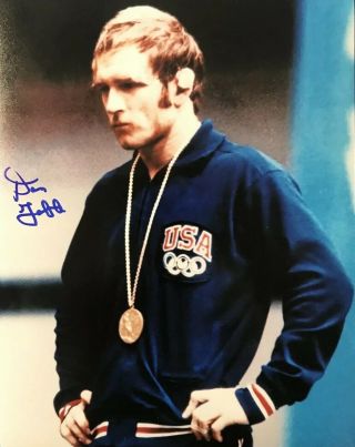 Dan Gable Hand Signed 8x10 Photo Usa Olympic Wrestling Gold Champion Authentic