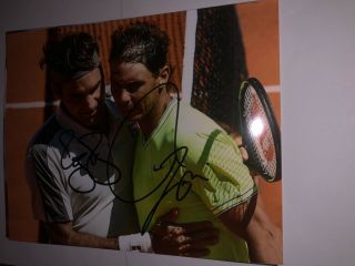 Rafael Nadal 12 Roger Federer Signed 8x10 Photo Tennis Autograph French Open
