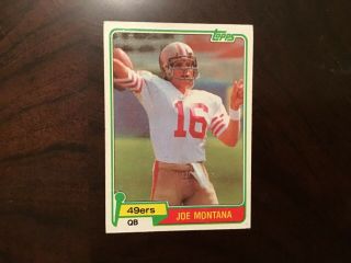1981 Topps Joe Montana Rookie Football Card 216 49ers