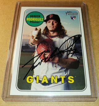 Dereck Rodriguez Signed Card Autograph San Francisco Giants Auto