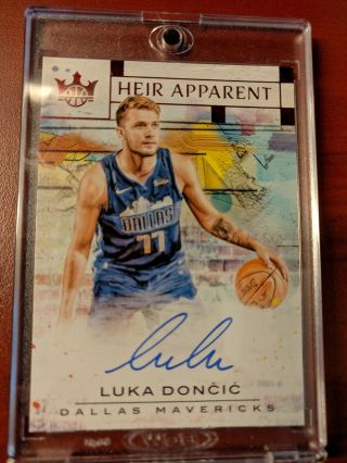 Luka Doncic 2018 - 19 Court Kings Heir Apparent Auto Ruby Rc On Card Auto 05/99